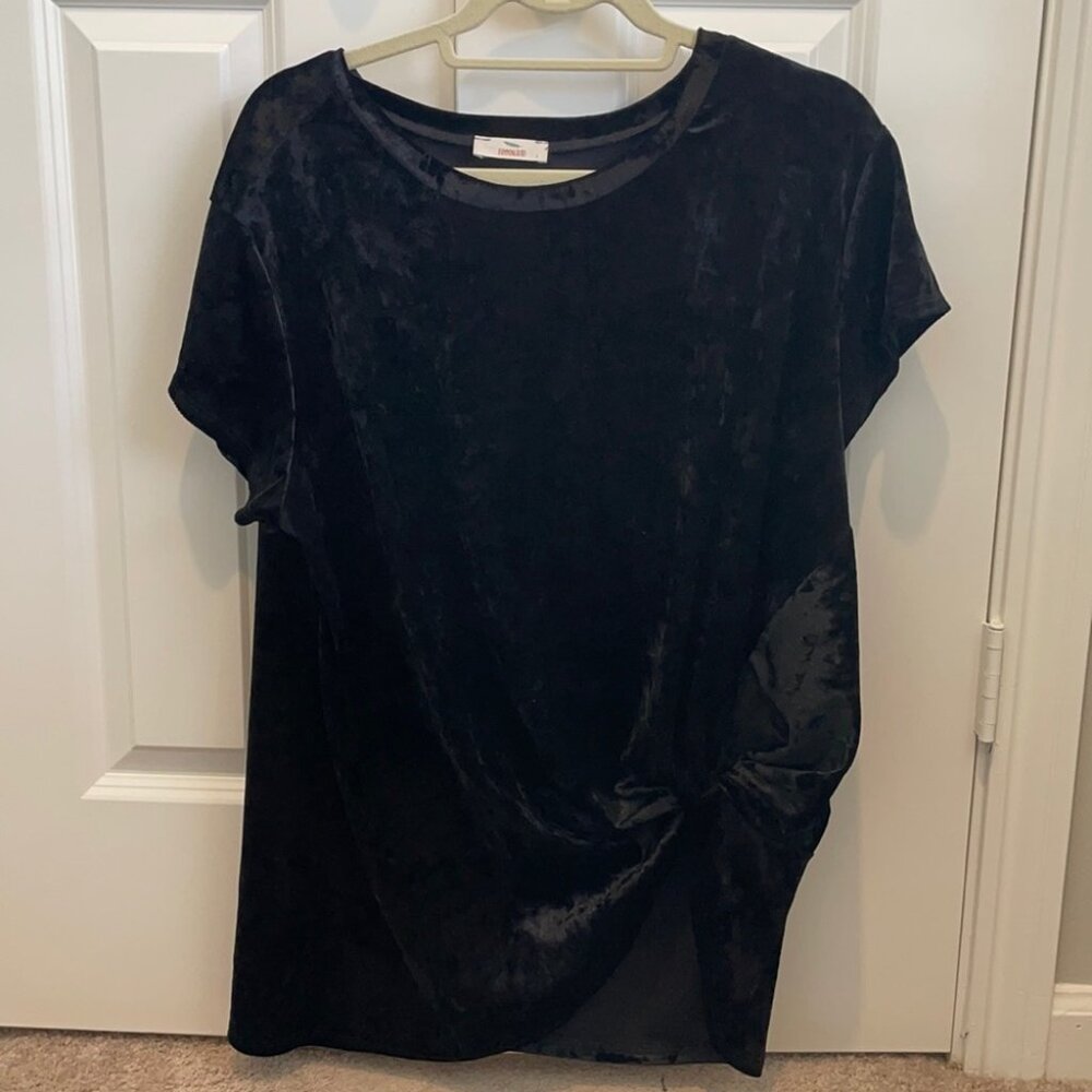 SIDE-KNOT VELVET TOP